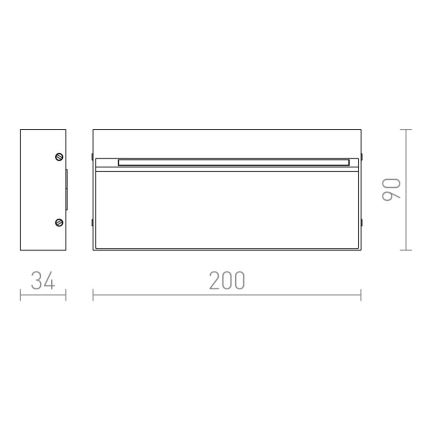 RED - Design Rendl - R12547 - Utomhus LED vägglampa  AQILA LED/6W/230V IP54