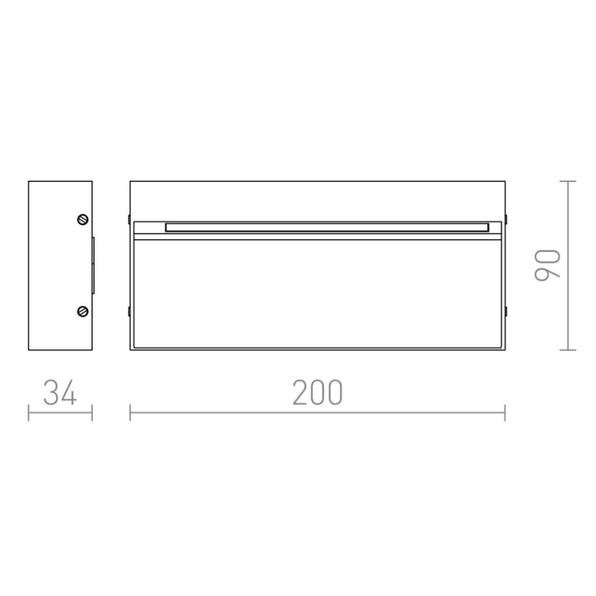 RED - Design Rendl - R12547 - Utomhus LED vägglampa  AQILA LED/6W/230V IP54
