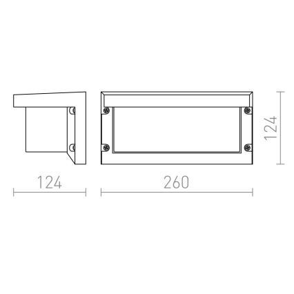 RED - Design Rendl - R12561 - Utomhus vägglampa  HIDE 1xE27/18W/230V IP54