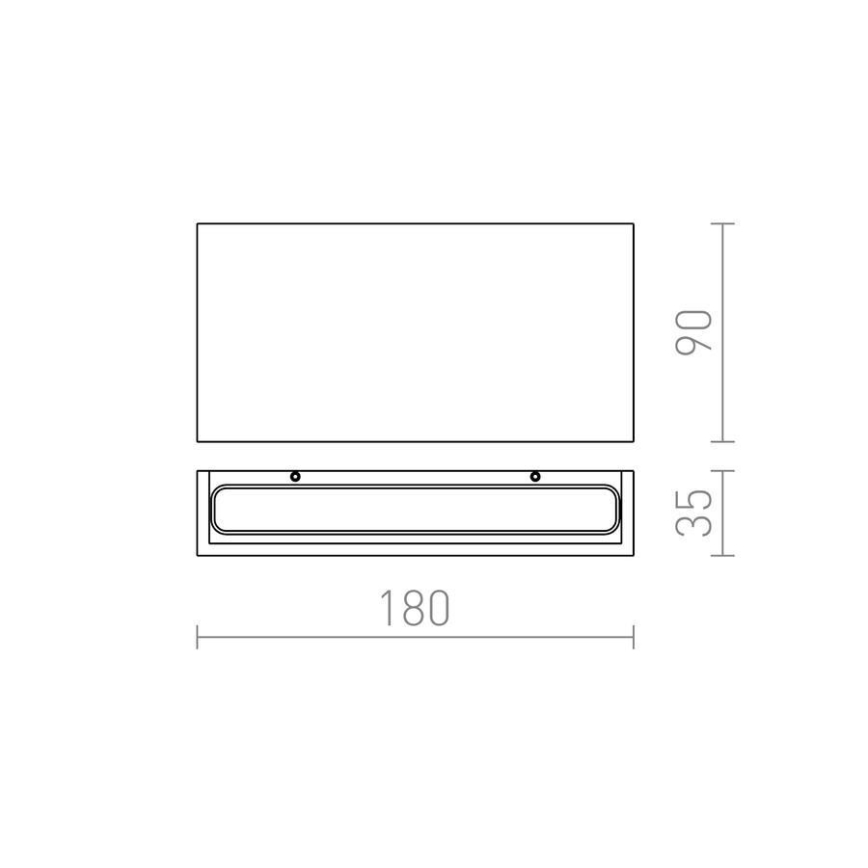 RED - Design Rendl - R12573 - Utomhus LED vägglampa  TORINO 2xLED/5W/230V IP54