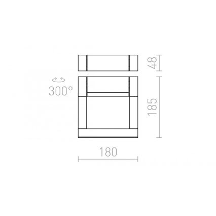 RED - Design Rendl - R12623 - Utomhus LED vägglampa  AQUE LED/8W/230V IP54