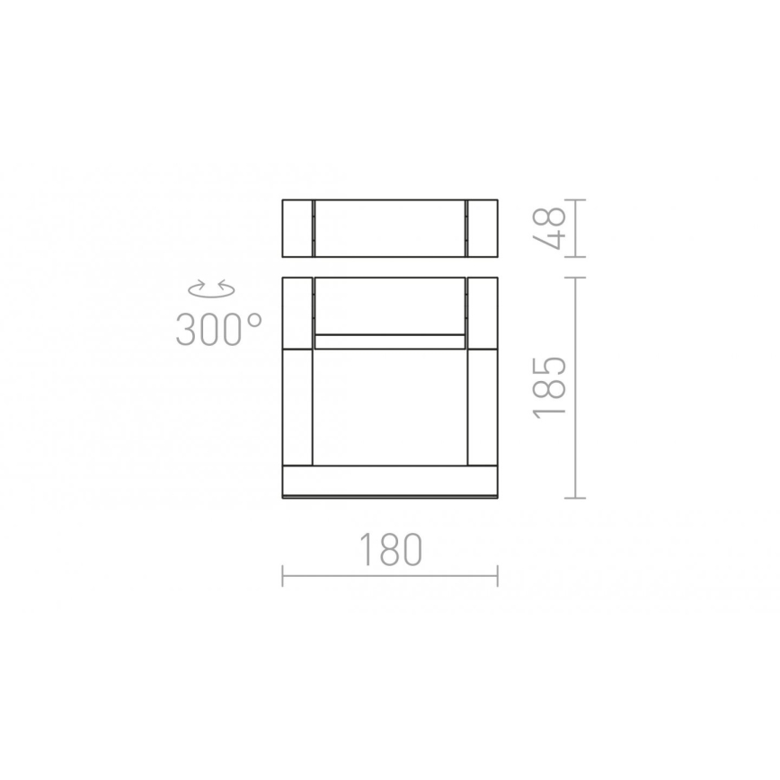 RED - Design Rendl - R12623 - Utomhus LED vägglampa  AQUE LED/8W/230V IP54