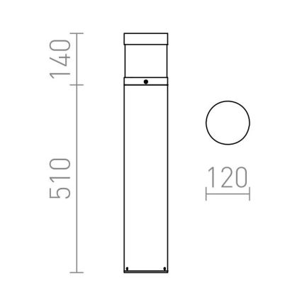 RED - Design Rendl - R12626 - Utomhus LED lampa  ABAX LED/15W/230V IP54 antracit 