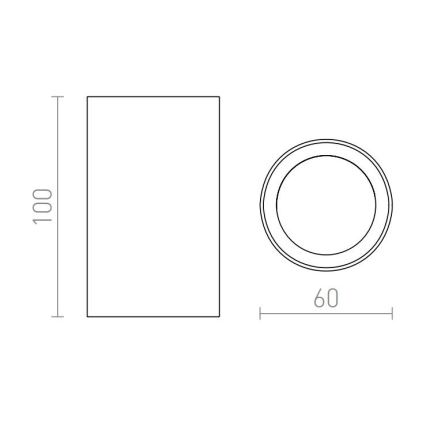 RED - Design Rendl - R12667 - Spotlight  GAYA 1xGU10/35W/230V vit 