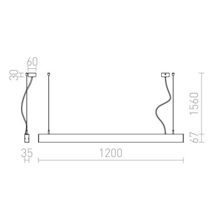 RED - Design Rendl - R12718 - LED Ljuskrona med upphängningsrem  PESANTE LED/40W/230V