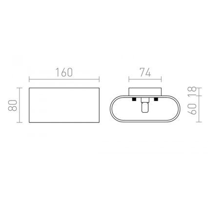 RED - Design Rendl - R12743 - Vägglampa  MARIO 1xG9/33W/230V