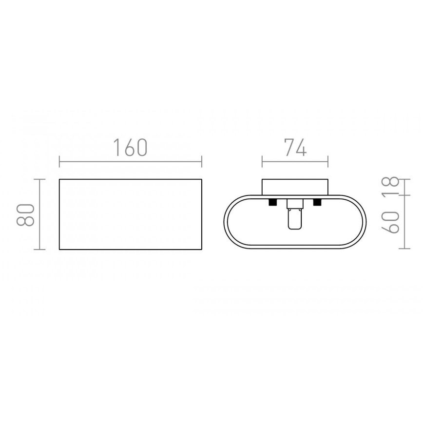 RED - Design Rendl - R12743 - Vägglampa  MARIO 1xG9/33W/230V