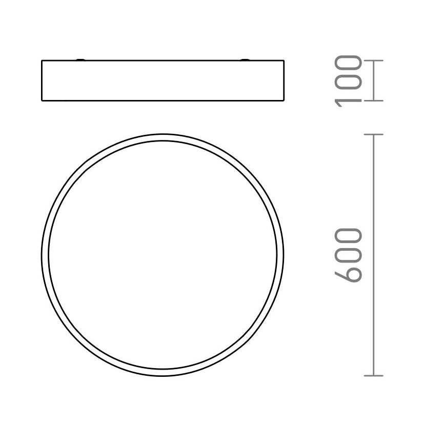 RED - Design Rendl - R13333 - LED taklampa MEZZO LED/60W/230V svart 