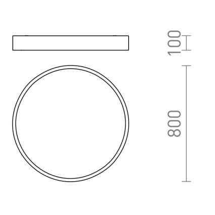 RED - Design Rendl - R13334 - LED taklampa MEZZO LED/100W/230V vit 