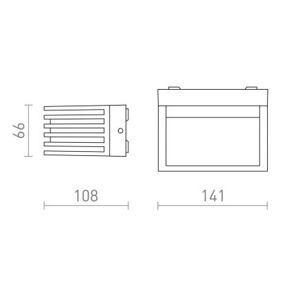 RED - Design Rendl - R13564 - Utomhus LED vägglampa  CLAIRE LED/6W/230V IP54