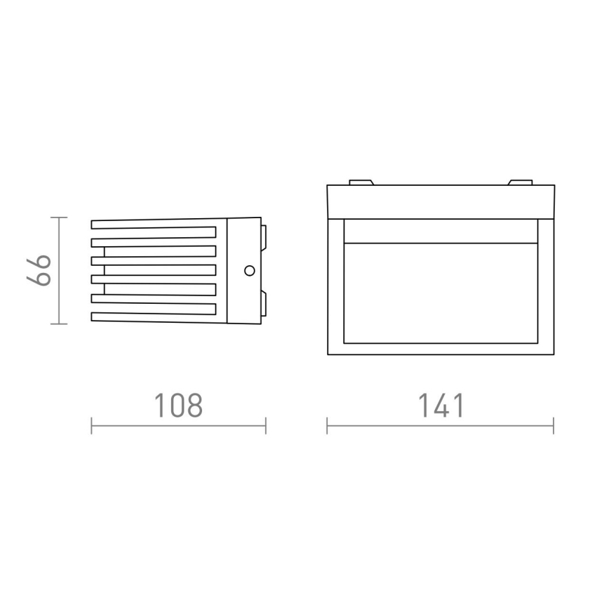 RED - Design Rendl - R13564 - Utomhus LED vägglampa  CLAIRE LED/6W/230V IP54
