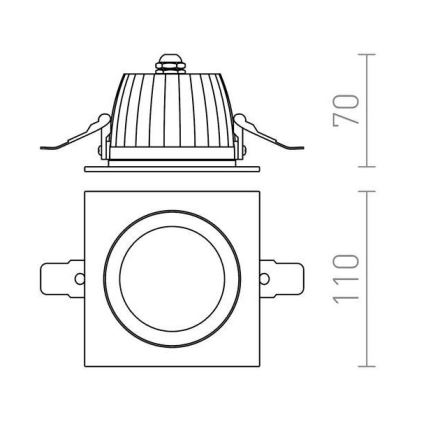 RED - R10566 - LED badrum upphängd taklampa  AMIGA LED/8W/230V IP65 vit 