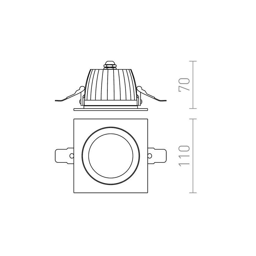RED - R10566 - LED badrum upphängd taklampa  AMIGA LED/8W/230V IP65 vit 