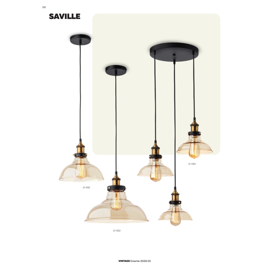 redo 01-1003 - Ljuskrona med snöre SAVILLE 1xE27/42W/230V