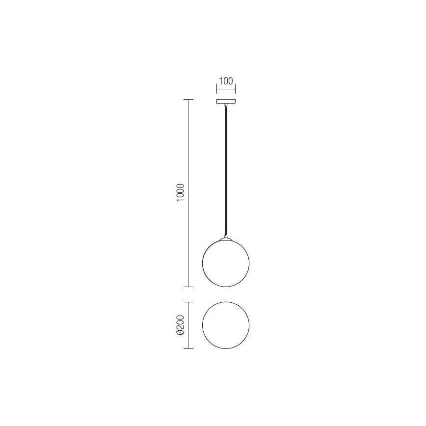 Redo 01-1064 - Ljuskrona med textilsladd OLA 1xE27/42W/230V diameter 20 cm