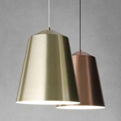 Redo 01-1104 - Ljuskrona med textilsladd AYLA 1xE27/42W/230V diameter 36 cm guld