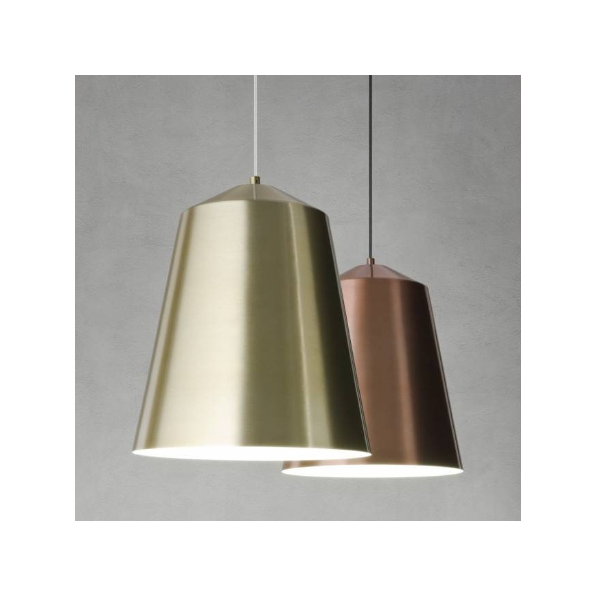 Redo 01-1104 - Ljuskrona med textilsladd AYLA 1xE27/42W/230V diameter 36 cm guld