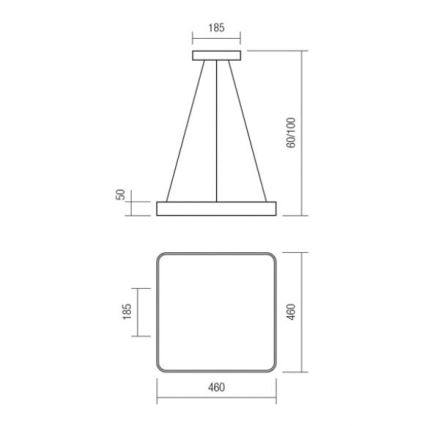 Redo 01-1124 - LED-lampa på kabel SCREEN LED/48W/230V 3000K