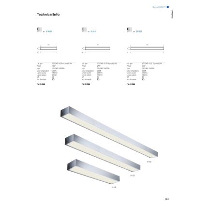 Redo 01-1132 - Badrumsspegel med LED-belysning HORIZON LED/30W/230V 120 cm IP44