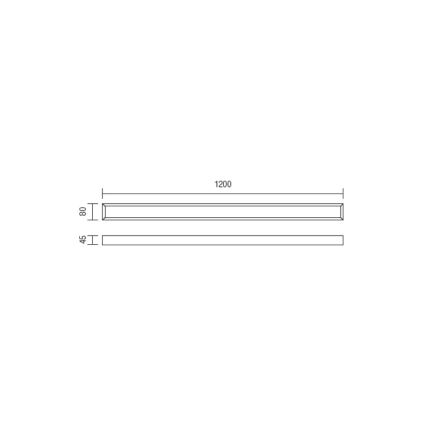Redo 01-1132 - Badrumsspegel med LED-belysning HORIZON LED/30W/230V 120 cm IP44