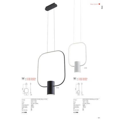 Redo 01-1226 - Dimbar LED-bordslampa DOM LED/21W/230V vit
