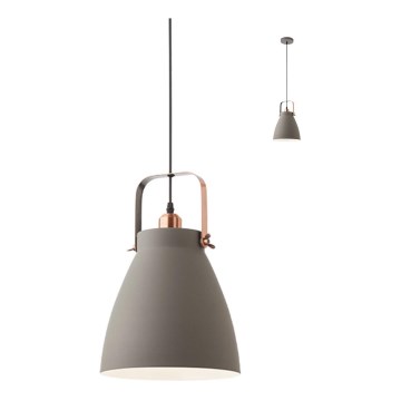 Redo 01-1275 - Ljuskrona med textilsladd ARNE 1xE27/42W/230V grå
