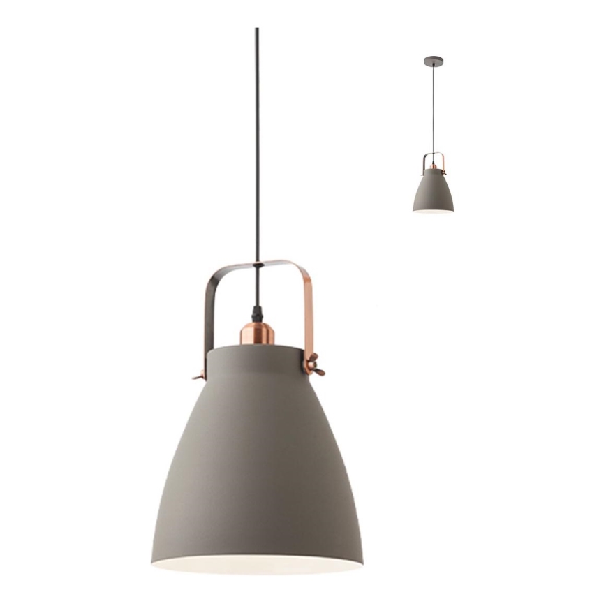 Redo 01-1275 - Ljuskrona med textilsladd ARNE 1xE27/42W/230V grå