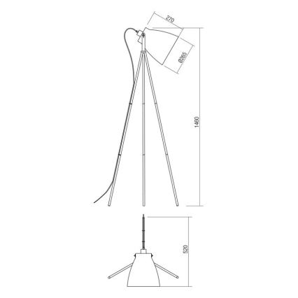 Redo 01-1276 - Golvlampa ARNE 1xE27/42W/230V svart