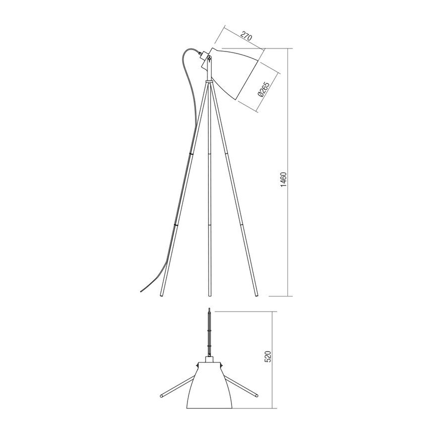 Redo 01-1276 - Golvlampa ARNE 1xE27/42W/230V svart