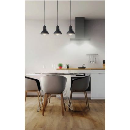 Redo 01-1279 - Pendel på kabel PEEP 1xE27/42W/230V Ø 16,5 cm svart