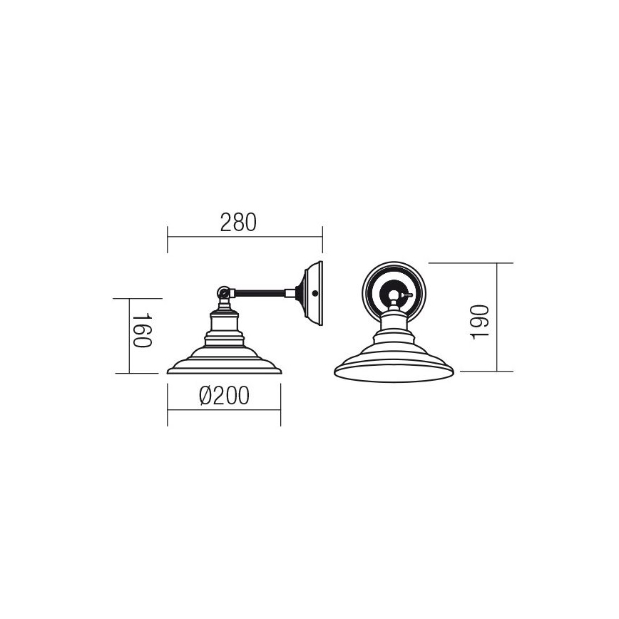 redo 01-1289 - Väggbelysning SPINNER 1xE27/42W/230V