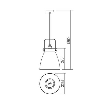 Redo 01-1311 - Ljuskrona med textilsladd ARNE 1xE27/42W/230V vit