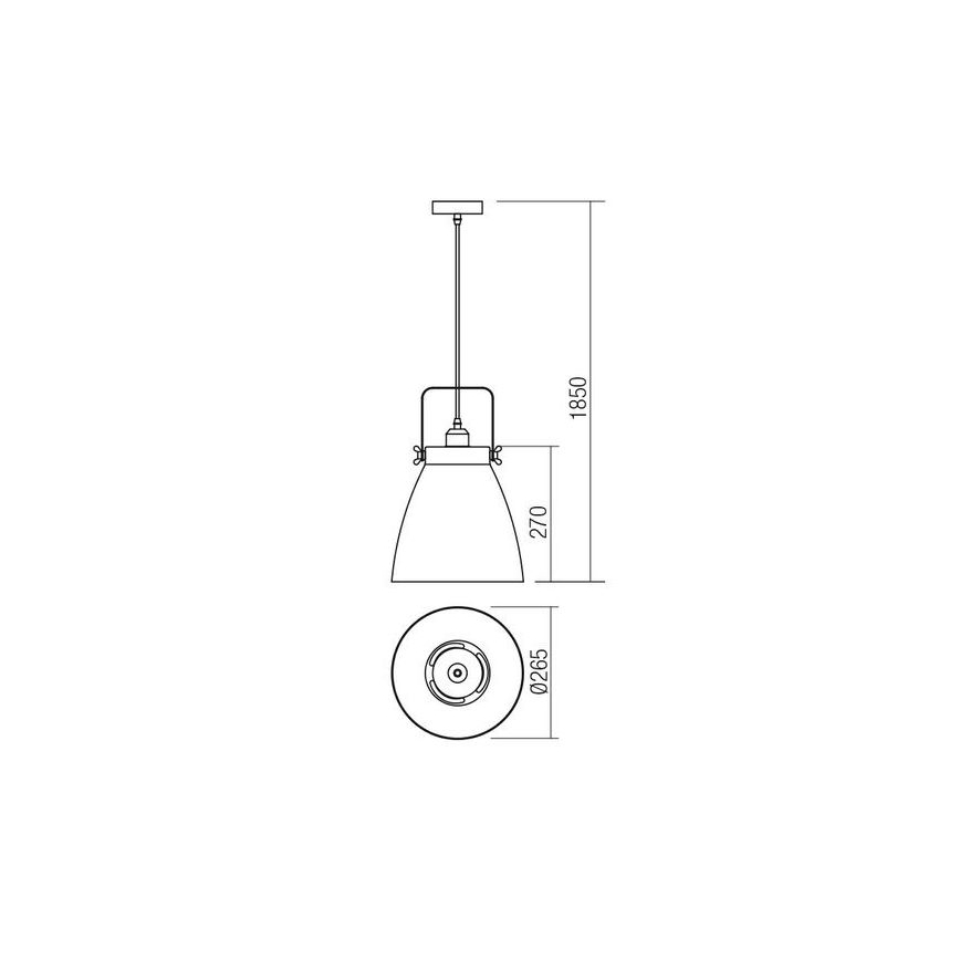 Redo 01-1311 - Ljuskrona med textilsladd ARNE 1xE27/42W/230V vit