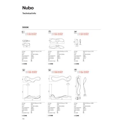 Redo 01-1414 - LED Dimbar taklampa NUBO LED/40W/230V vit