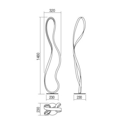 redo 01-1417 - LED Dimbar Golvlampa NUBO 1xLED/35W/230V
