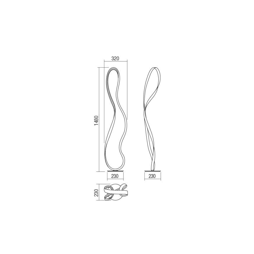 redo 01-1417 - LED Dimbar Golvlampa NUBO 1xLED/35W/230V
