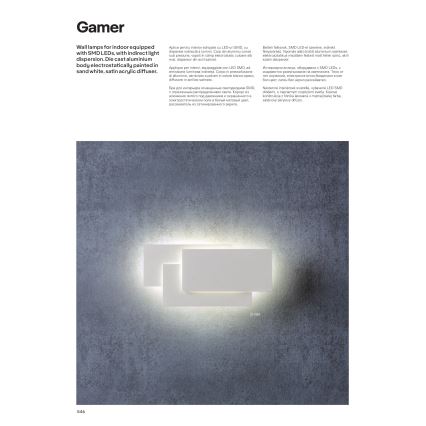 redo 01-1445 - LED Väggbelysning GAMER 1xLED/12W/230V