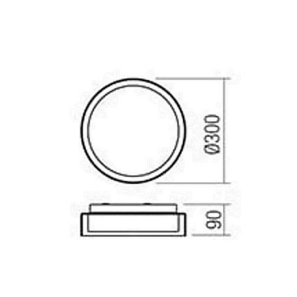 Redo 01-1453 - LED taklampa för badrum NAJI LED/12W/230V diameter 30 cm IP44