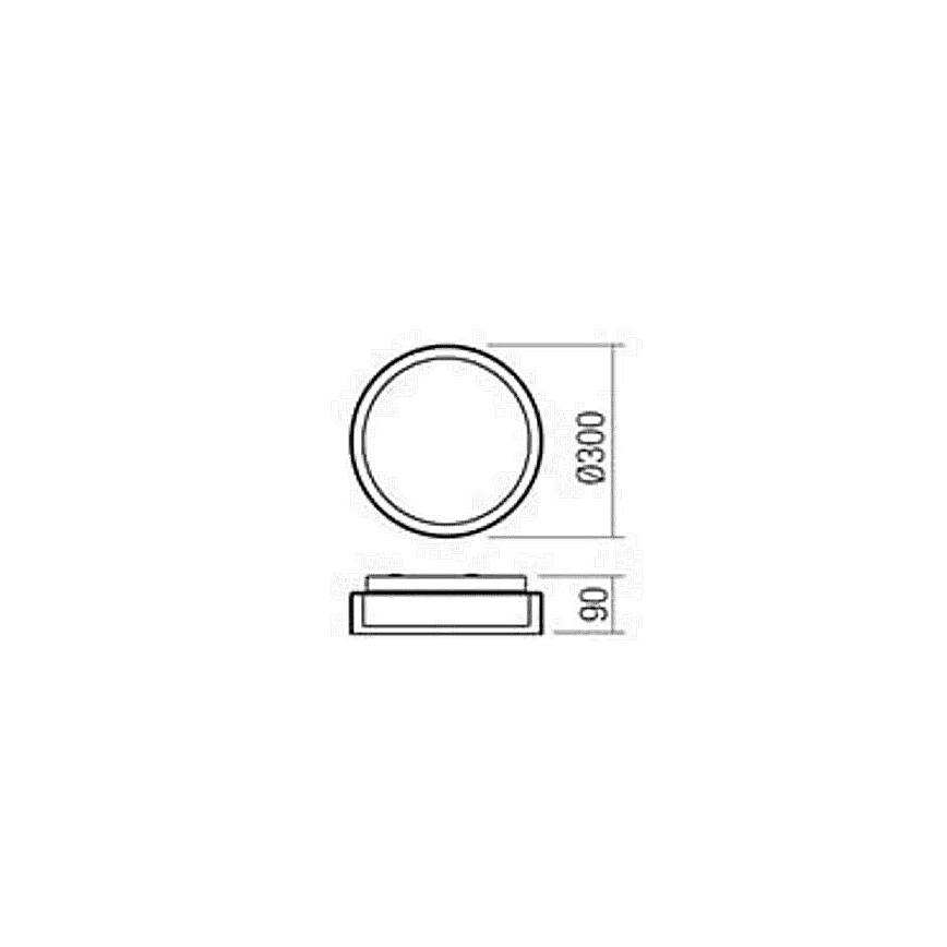 Redo 01-1453 - LED taklampa för badrum NAJI LED/12W/230V diameter 30 cm IP44