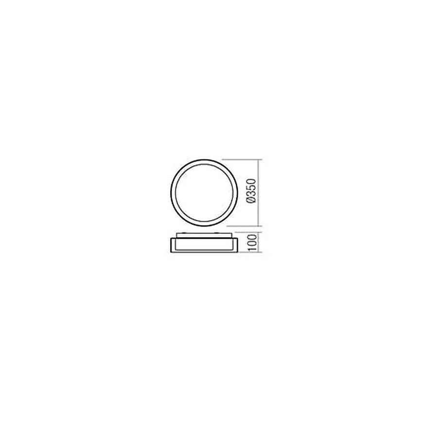 Redo 01-1454 - LED taklampa för badrum NAJI LED/18W/230V diameter 35 cm IP44