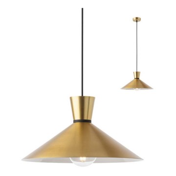 Redo 01-1460 - Ljuskrona med textilsladd KIMONO 1xE27/42W/230V diameter 39,5 cm guld