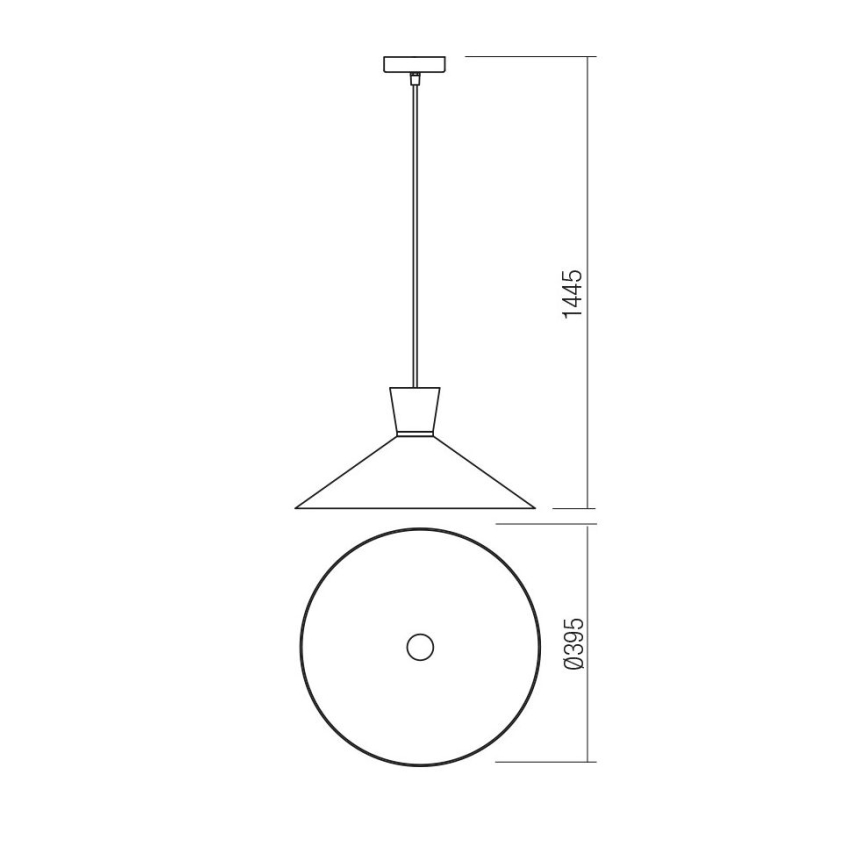 Redo 01-1461 - Ljuskrona med textilsladd KIMONO 1xE27/42W/230V diameter 39,5 cm koppar