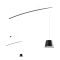 Redo 01-1498 - LED ljuskrona med textilsladd LOLLI LED/6W/230V svart