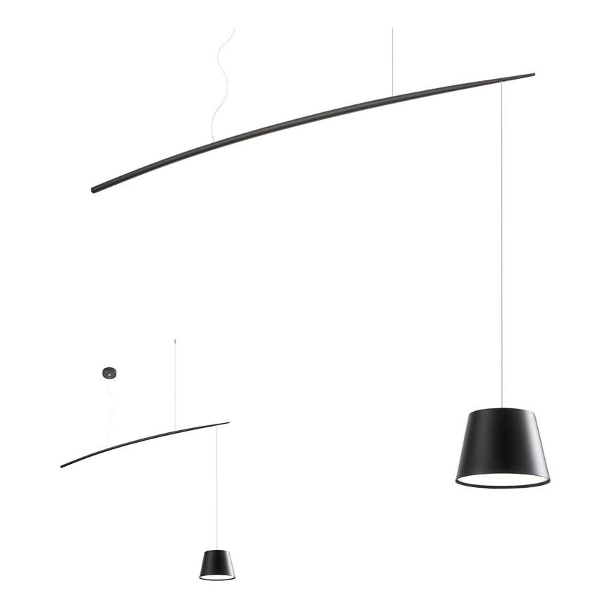 Redo 01-1498 - LED ljuskrona med textilsladd LOLLI LED/6W/230V svart