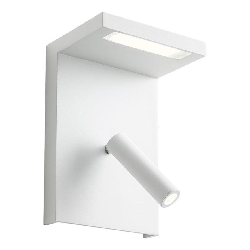 Redo 01-1499 - LED väggspotlight AGOS LED/6W/230V + LED/3,2W USB vit