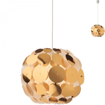 Redo 01-1508 - Ljuskrona med textilsladd ODEON 1xE27/42W/230V diameter 36 cm guld