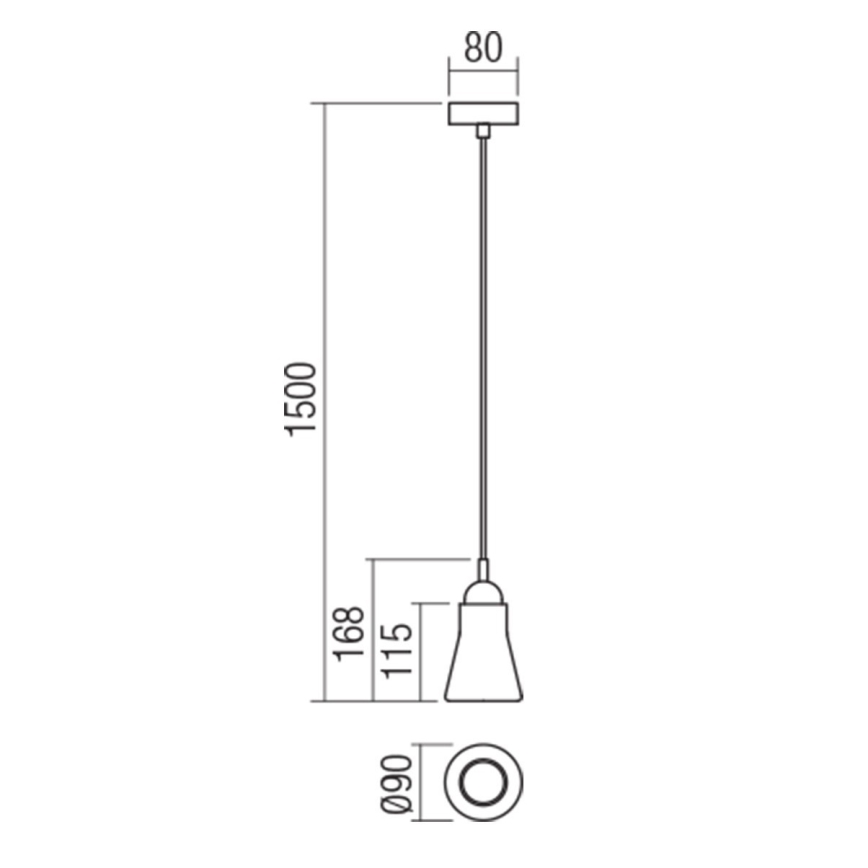Redo 01-1518 - Ljuskrona med upphängningsrem UPPER 1xGU10/28W/230V mässing/beige