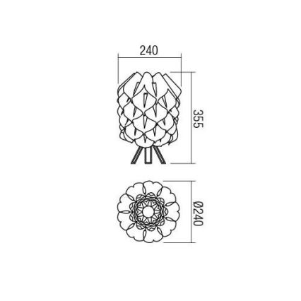 Redo 01-1523 - Bordslampa INBO 1xE27/28W/230V vit