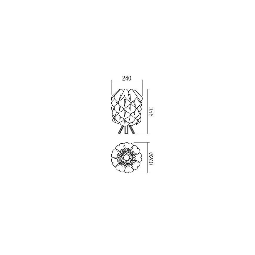 Redo 01-1523 - Bordslampa INBO 1xE27/28W/230V vit