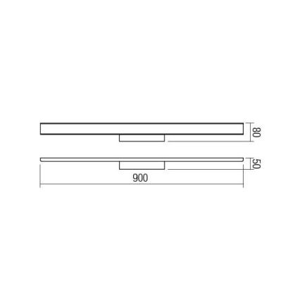 redo 01-1527 - LED Badrum spegelbelysning DAO 1xLED/36W/230V IP44